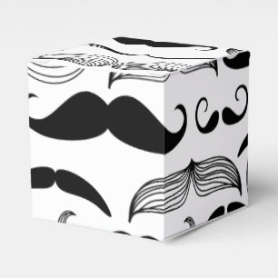 Gentlemens Mustache Muster in allen Formen und Grö Geschenkschachtel