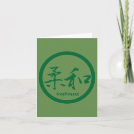 Gentlness Kanji Mitteilungskarten | Green Kamon