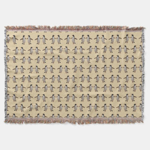 Gentoo Frenzy Throw Blanket (Gold) Decke