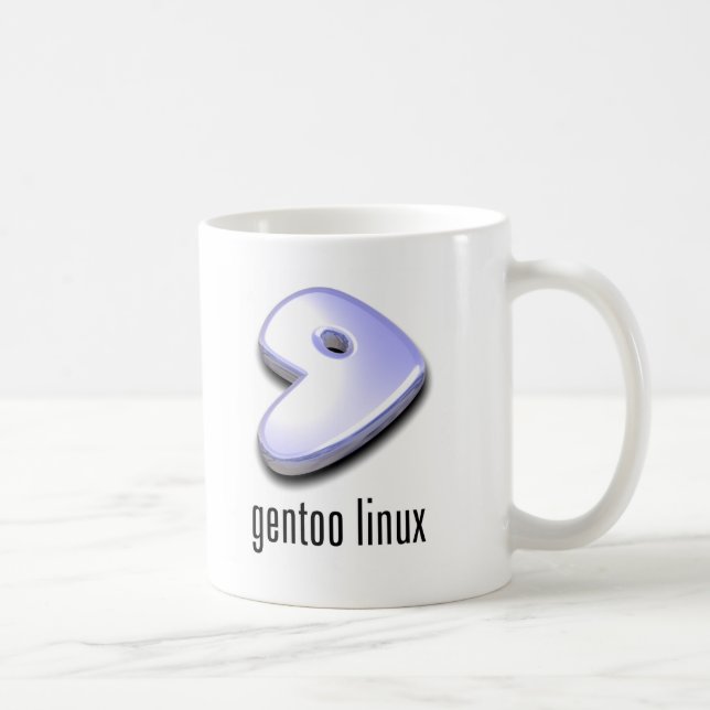 gentoo Linux-Logo Kaffeetasse (Rechts)