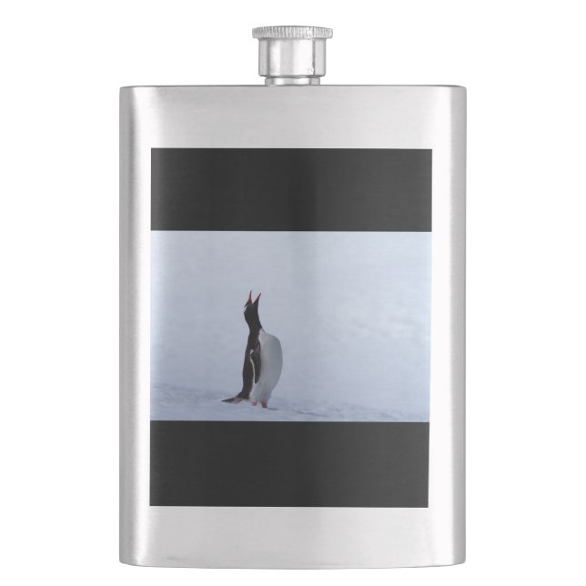 Gentoo penguin flachmann (Vorderseite)