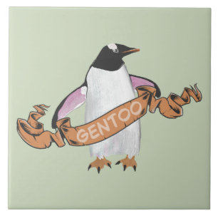 Gentoo penguin fliese