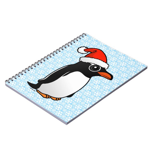 Gentoo Penguin Santa Notizblock (Linke Seite)