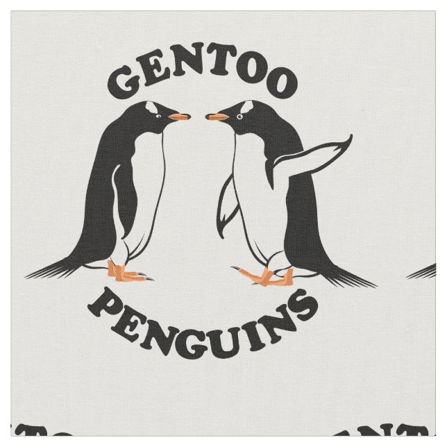 Gentoo Penguins Stoff (Nahaufnahme)