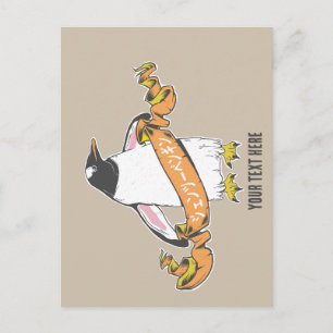 Gentoo Pinguin Japanisch schreiben Kanji Postkarte