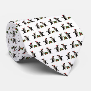 Gentoos und Holly Christmas Krawatte (Farbe auswäh