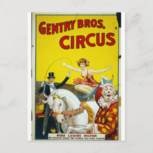 Gentry Bros. Zirkus Postkarte