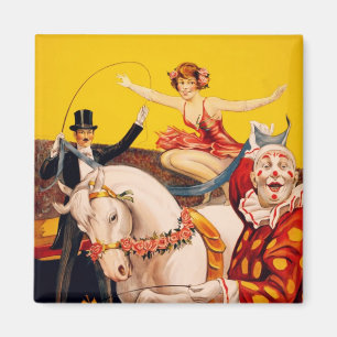 Gentry Bros. Zirkusposter mit Miss Louise Hilton Magnet