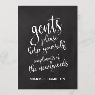 Gents Bad Basket Erschwingliches Chalkboard-Zeiche Einladung