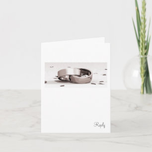 Gents Enwined Rings BLK - Antwortkarte Karte