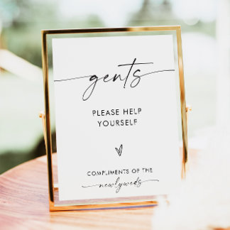 Gents Wedding Bad Basket Zeichen, Badezimmer Zeich Poster