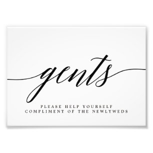 Gents Wedding Bad Sign EDITABLE FARBE MSC Fotodruck