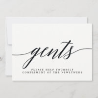 Gents Wedding Bad Sign - Modernes Script