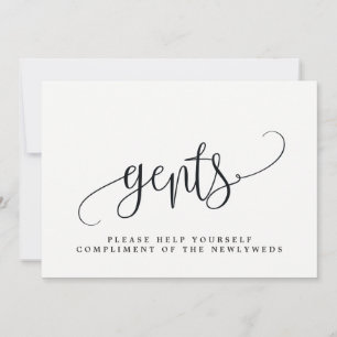 Gents Wedding Bad Sign - Schöne Kalligrafie