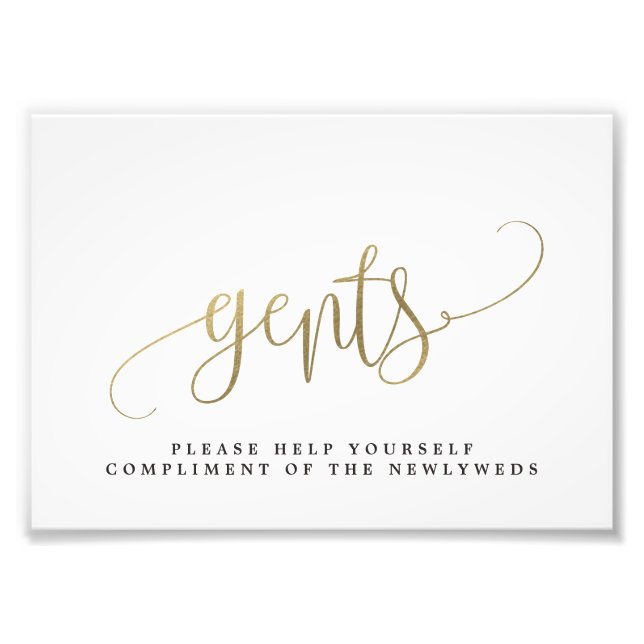 Gents Wedding Bad Sign Wählen Sie Ihre Größe Fotodruck (Vorne)