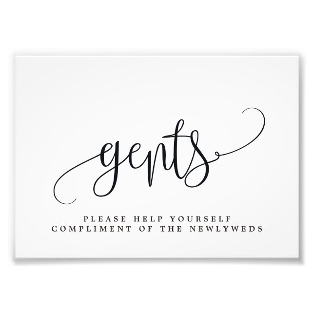 Gents Wedding Bad Sign Wählen Sie Ihre Größe Fotodruck (Vorne)