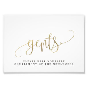 Gents Wedding Bad Sign Wählen Sie Ihre Größe Fotodruck