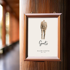 Gents Wedding Reception Veranstaltungsort Restroom Poster