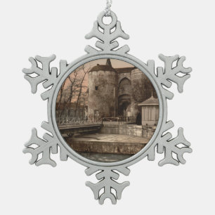 Genttor, Brügge, Belgien Schneeflocken Zinn-Ornament