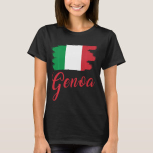 Genua Italia Flag Italienische Roots Holiday T-Shirt