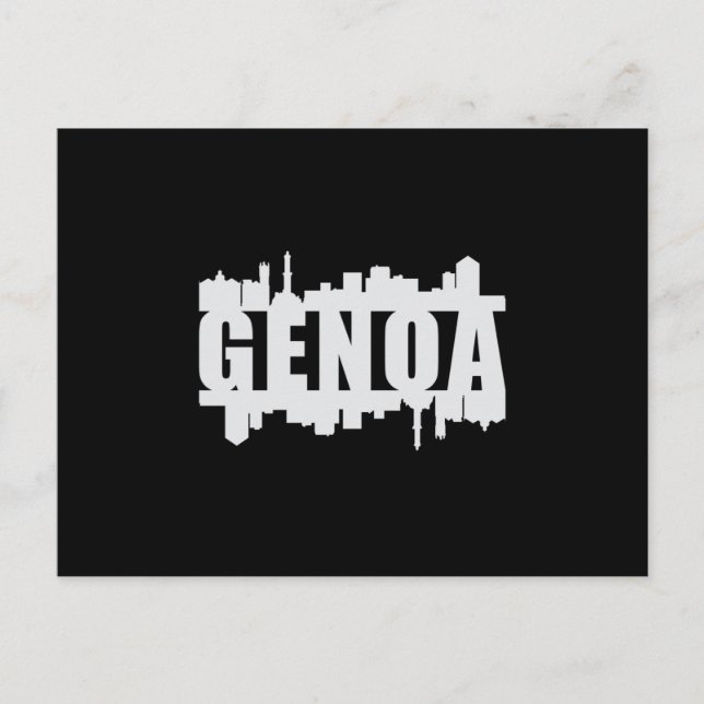 Genua Italien City Skyline Cityscape Funny Gift Postkarte (Vorderseite)