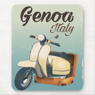 Genua Italien Für einen Urlaub Vintage Poster Mousepad