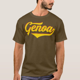 Genua Italien Italia Vintag Sports Typografy T-Shirt