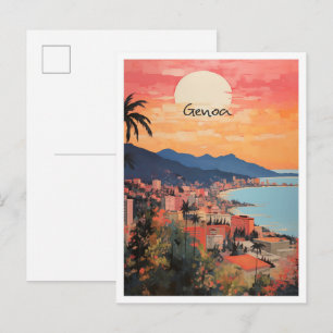 Genua Italien Kunst Reise Postkarte
