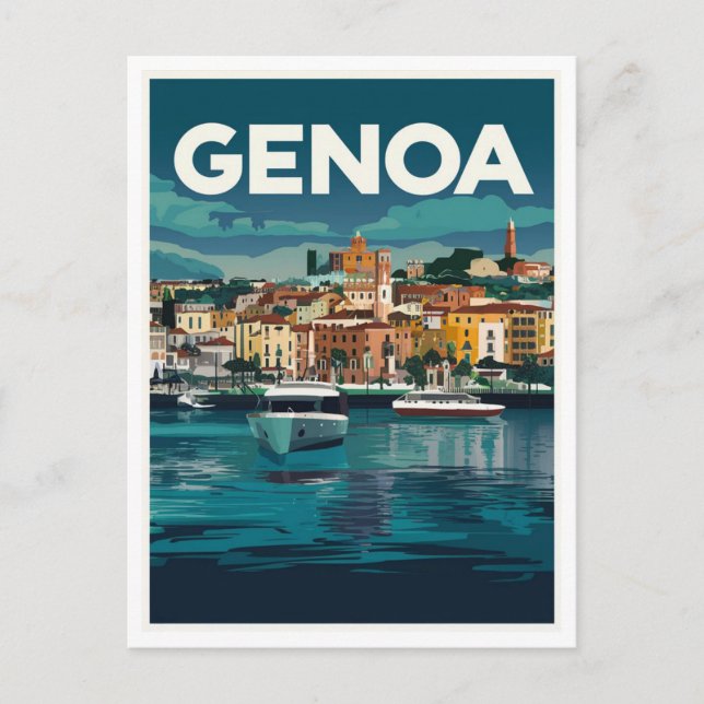 Genua Italien Postkarte (Vorderseite)