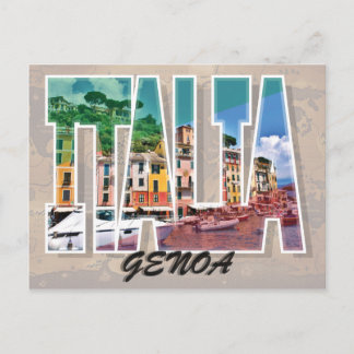 Genua, Italien Postkarte