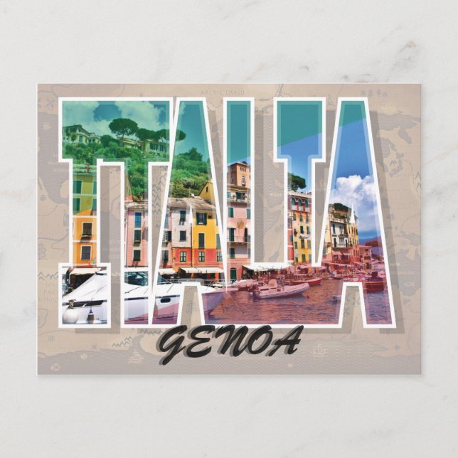 Genua, Italien Postkarte (Vorderseite)