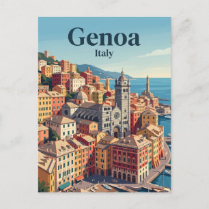 Genua, Italien Postkarte