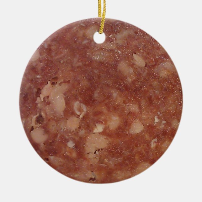 Genua-Salami-Beschaffenheit Keramik Ornament (Vorne)