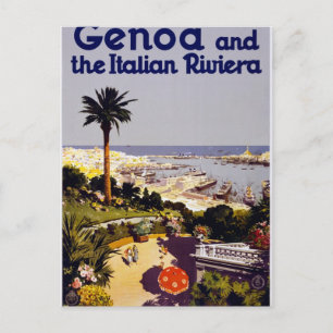 Genua und die italienische Riviera Postkarte