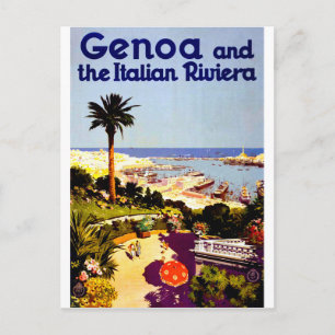 Genua und italienische Riviera, Italien, Vintage-R Postkarte