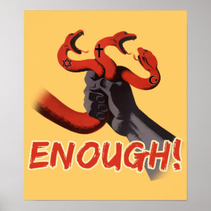 GENUG!!! atheistisches Plakat