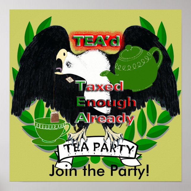 Genug besteuert TEA'd Poster (Vorne)