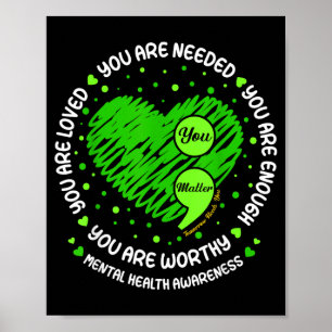 Genug Semikolon Bewusstsein für psychische Gesundh Poster