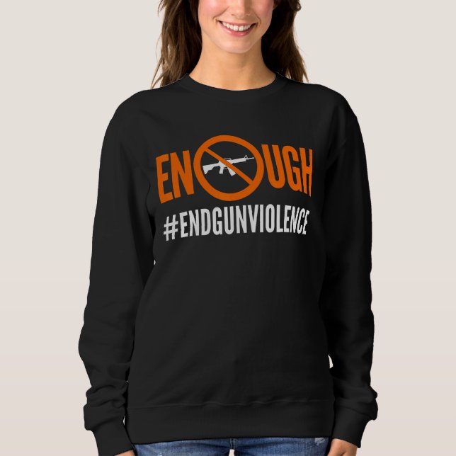 Genug Stopp Gun Gewalt überquerte Riffle-Schildkrö Sweatshirt (Vorderseite)
