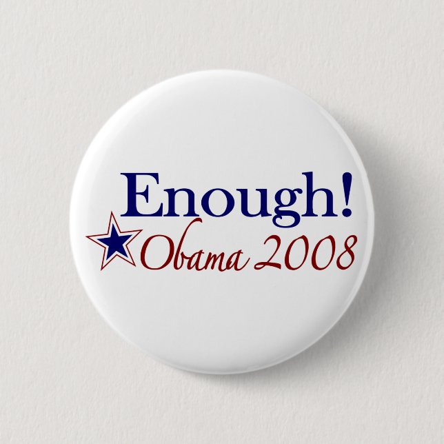 Genügend Obama 2008 (Lippenstift auf einem Button (Vorderseite)