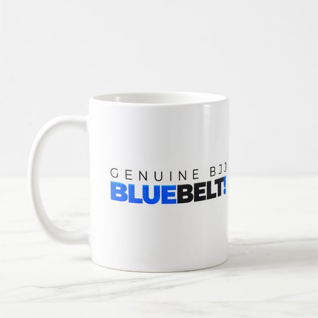 Genuine BJJ Blue Belt (Brasilianischer Jiu Jitsu) Kaffeetasse (Links)