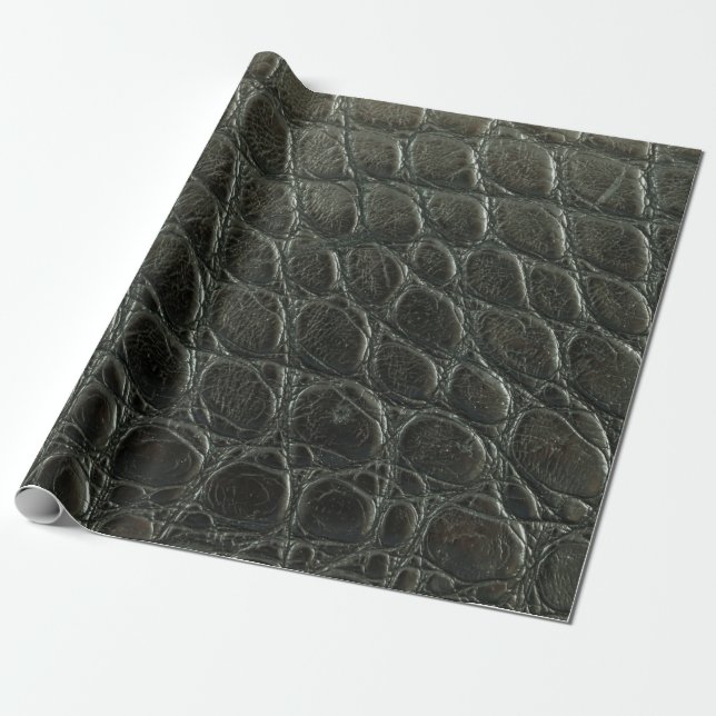 Genuine black alligator leather texture, close up  geschenkpapier (Ungerollt)