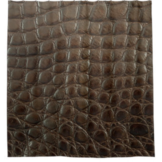 Genuine brown alligator leather, close up to show  duschvorhang