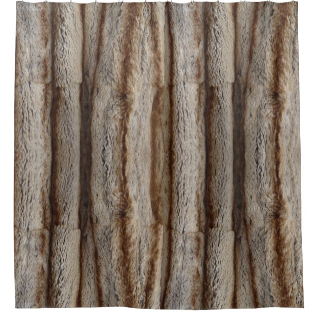 GENUINE CHINCHILLA FUR LOOK DUSCHVORHANG (Vorderseite)