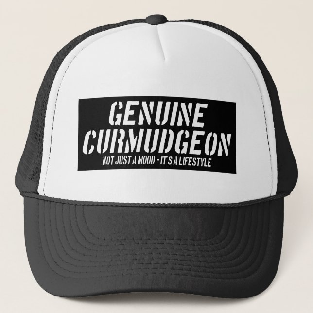 Genuine Curmudgeon Just A Mood It's A Lifestyle Truckerkappe (Vorderseite)