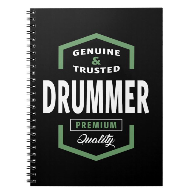 Genuine Drummer Geschenkideen Notizblock (Vorderseite)