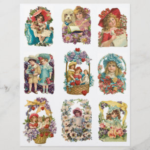 Genuine (nicht KI) Vintage Kinder Viktorianischer 