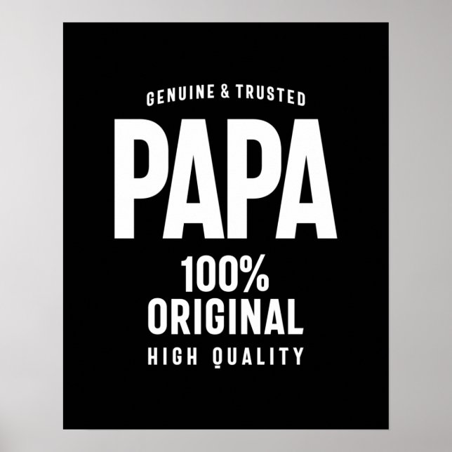 Genuine und Trusted Papa | Father Gift Poster (Vorne)