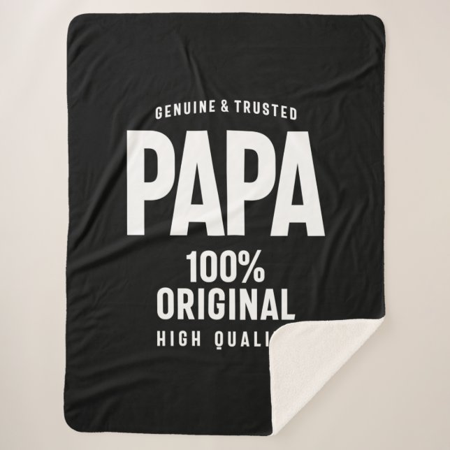 Genuine und Trusted Papa | Father Gift Sherpadecke (Vorderseite)