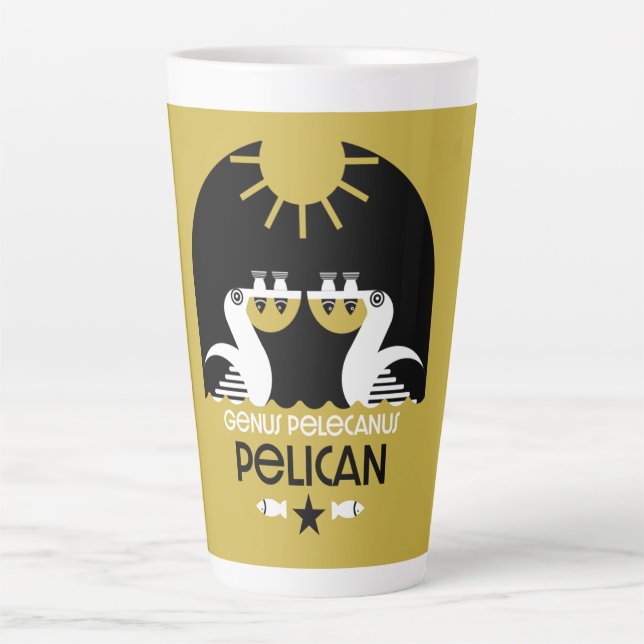 Genus Pelecanus Bird Art Milchtasse (Vorderseite)